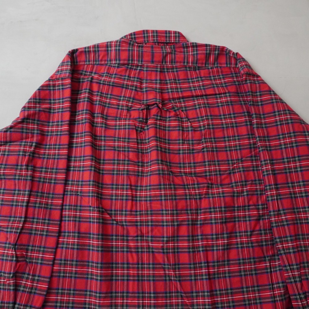Vintage Lauren Ralph Lauren Plaid Shirt Medium Mens Red Crest Logo Button Down - Picture 5 of 7